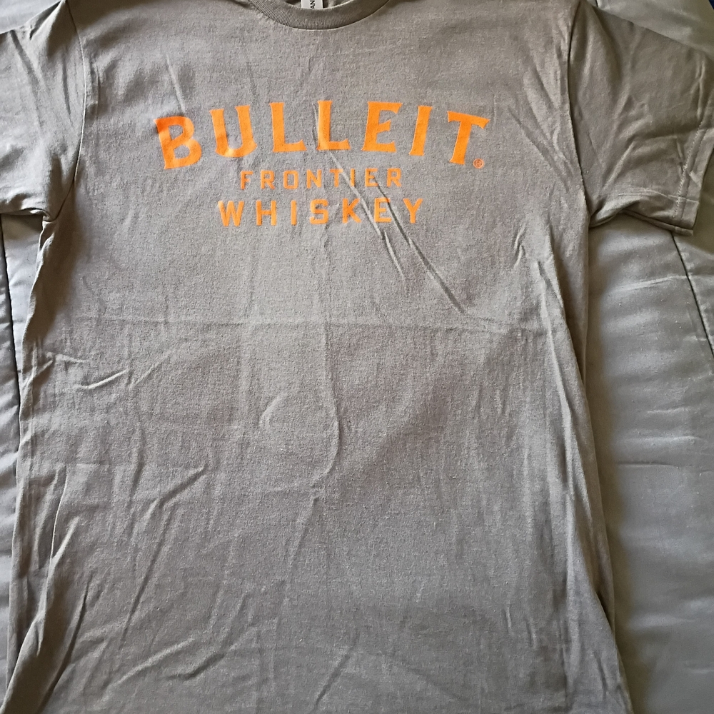 Bulleit Gildan Tan T-Shirt with Orange Print